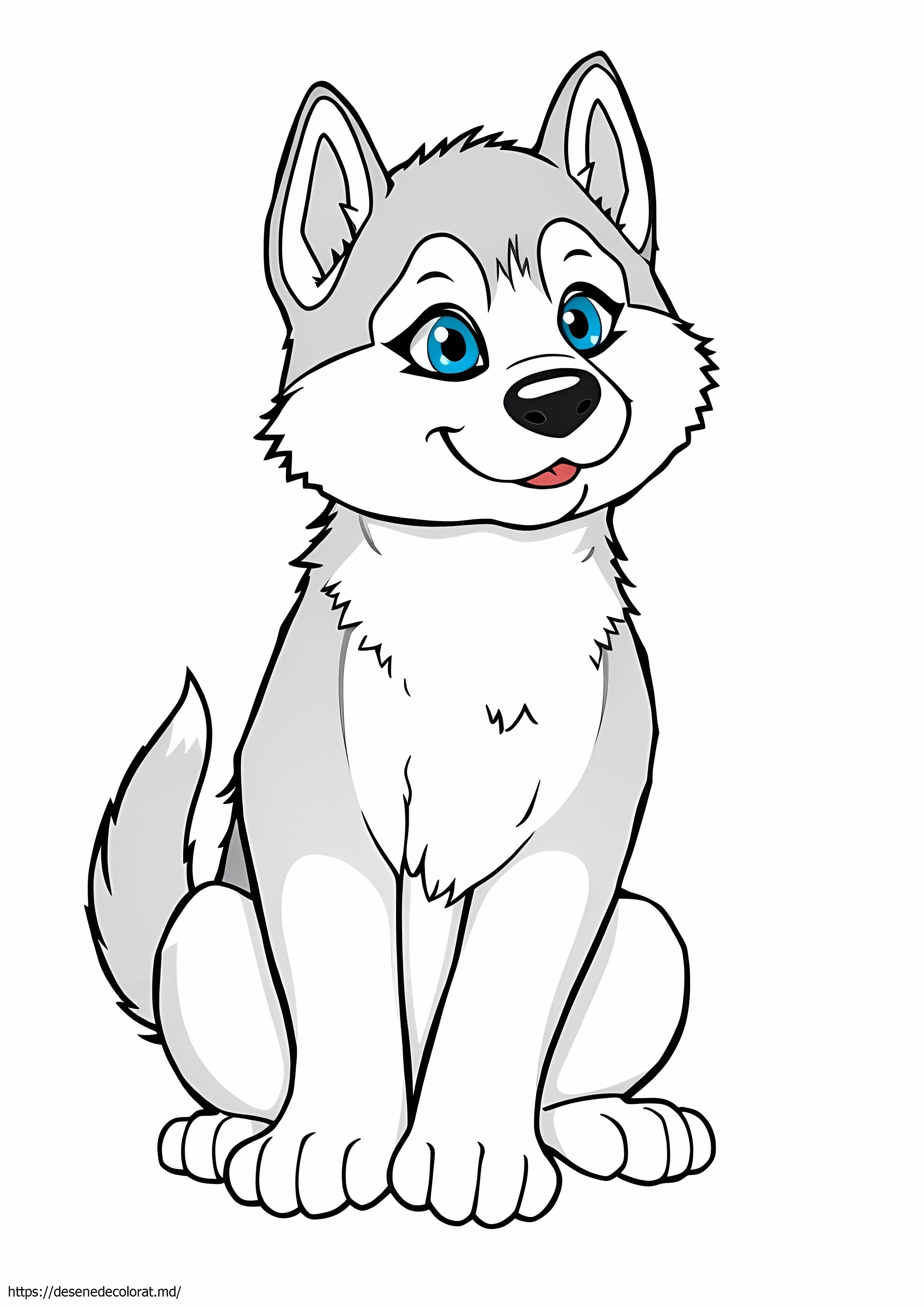 Cățeluș husky realist
