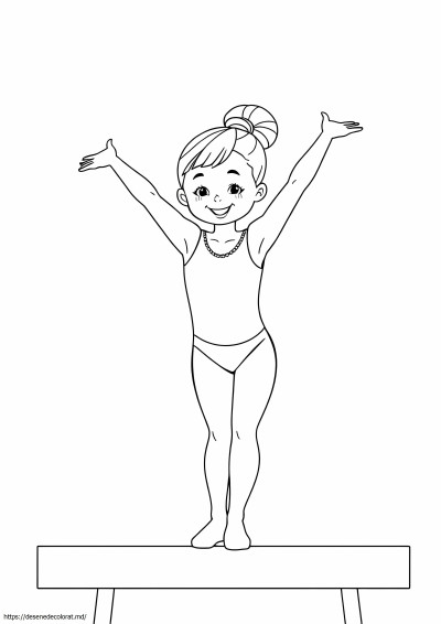 O fată care face gimnastică
