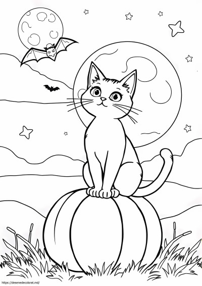 Pisica de Halloween