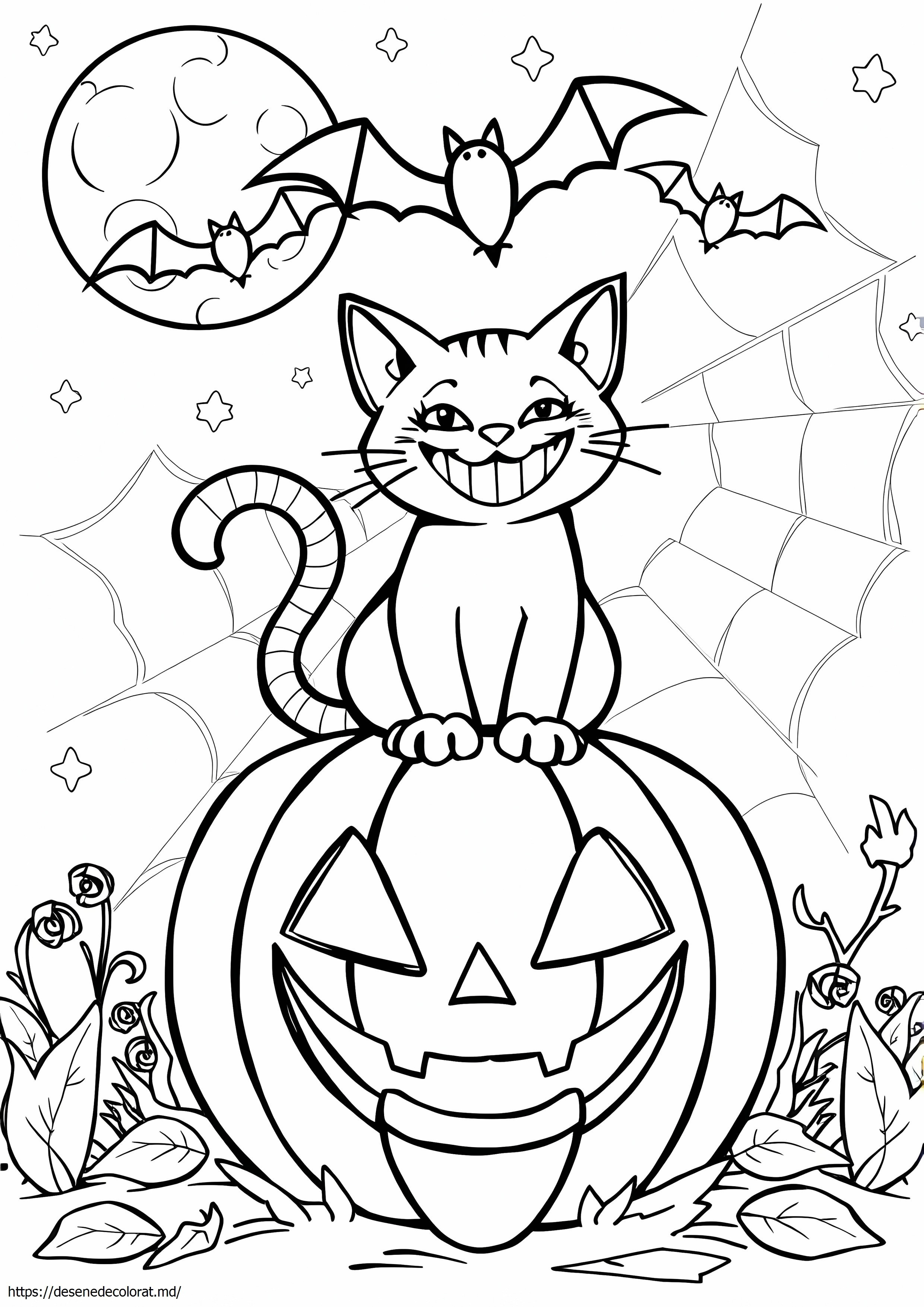 Pagini de halloween de colorat pentru