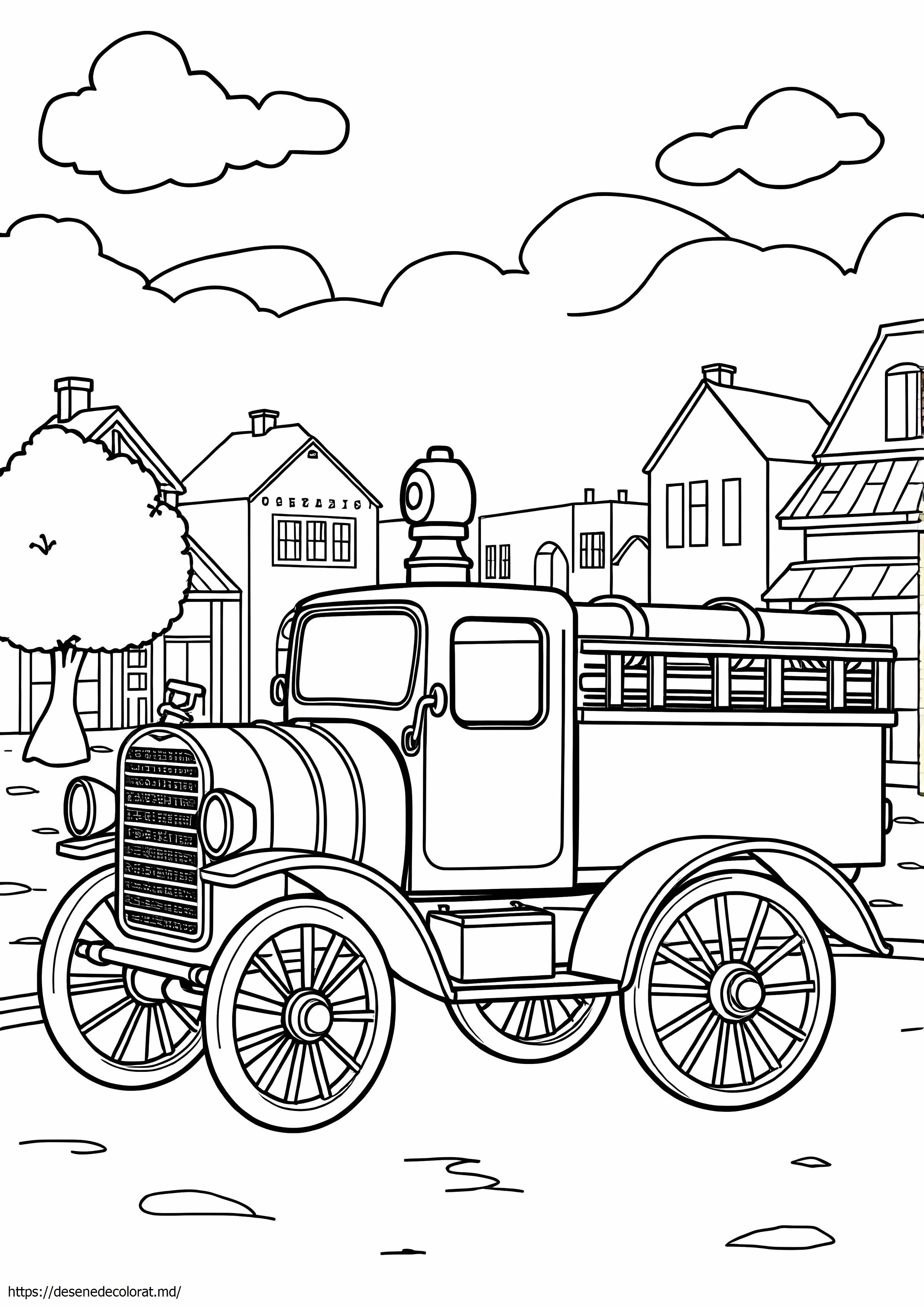 Camion de pompieri din anii 1800