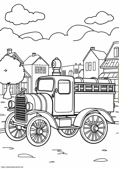 Camion de pompieri din anii 1800