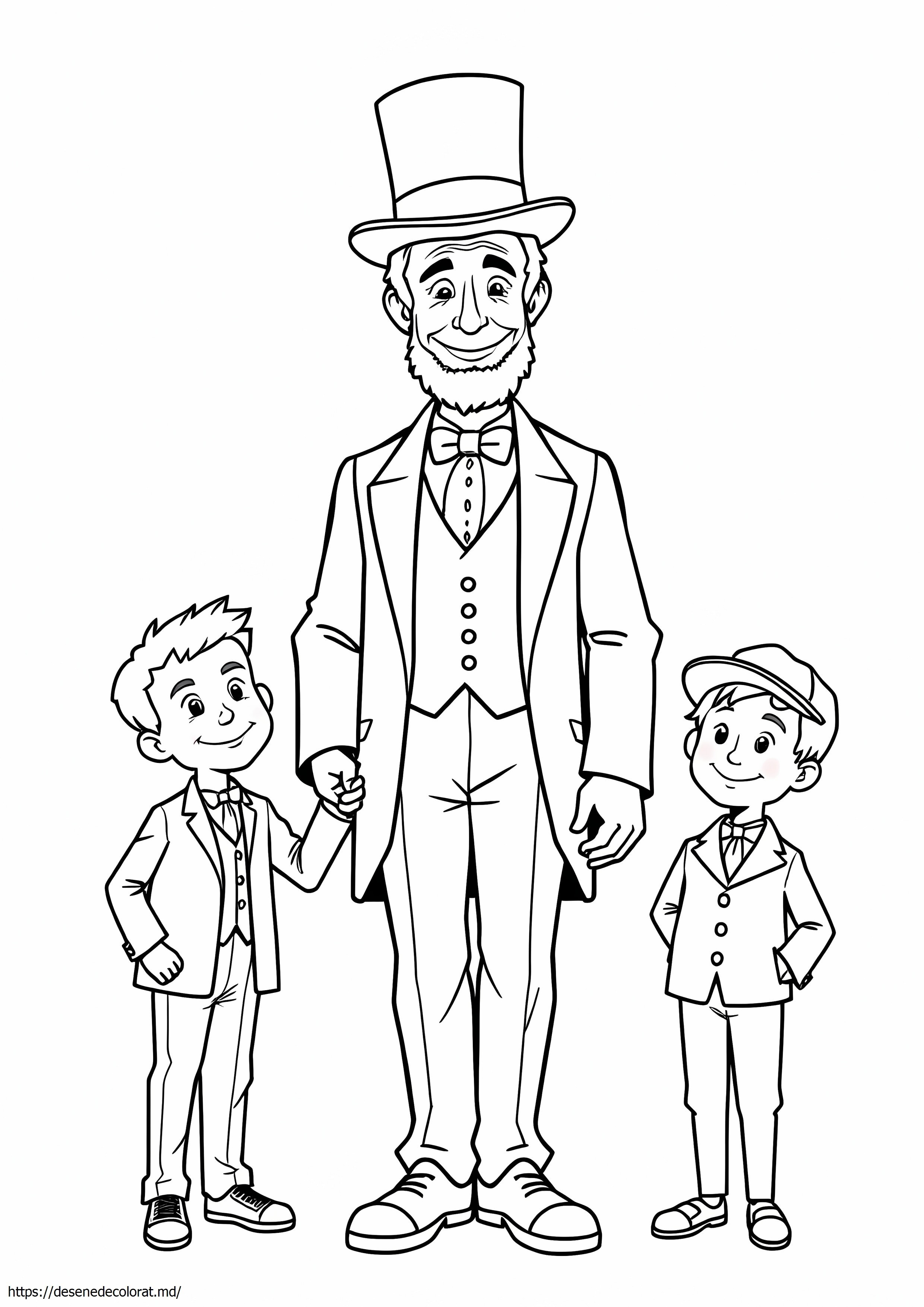 Abraham Lincoln cu fiii săi