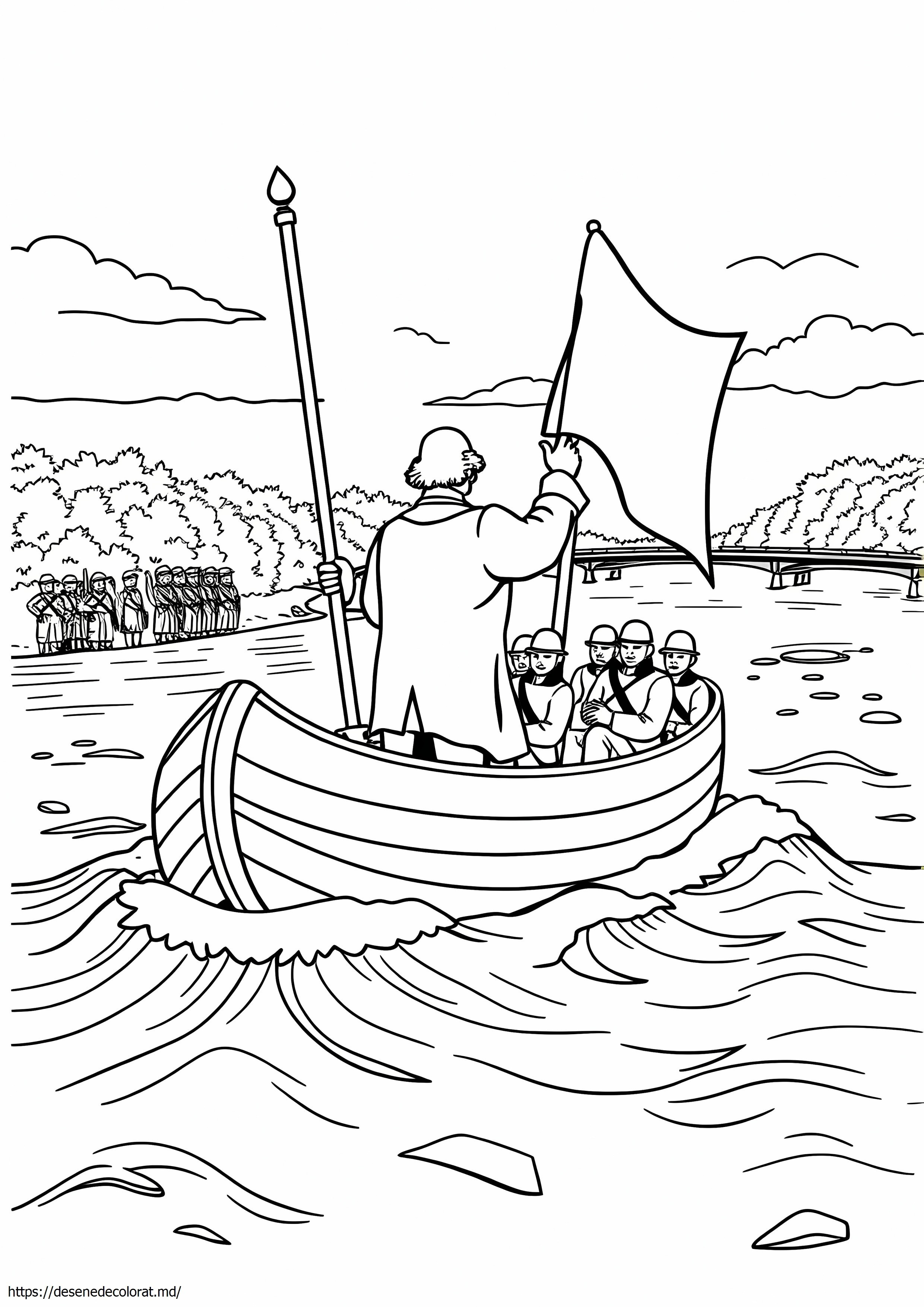 Washington traversând delaware-ul