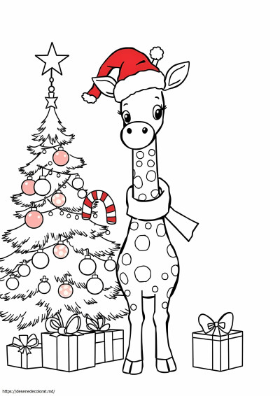 Girafa de craciun