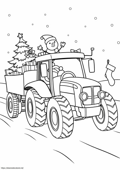 Tractor de craciun