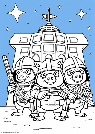 Angry birds star wars porci