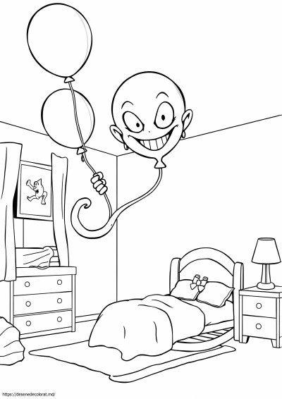 Băiat cu balon de coșmar