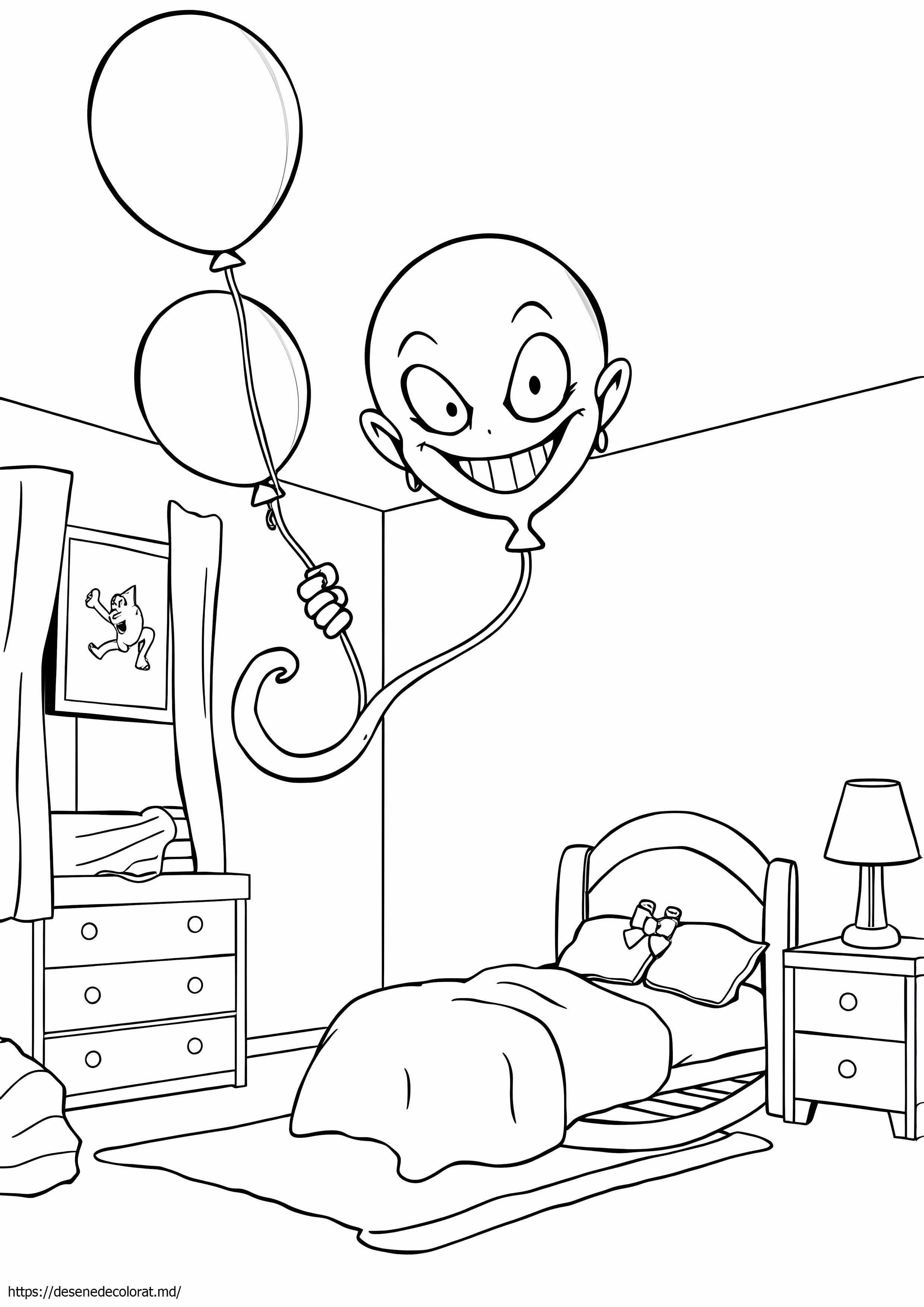 Băiat cu balon de coșmar