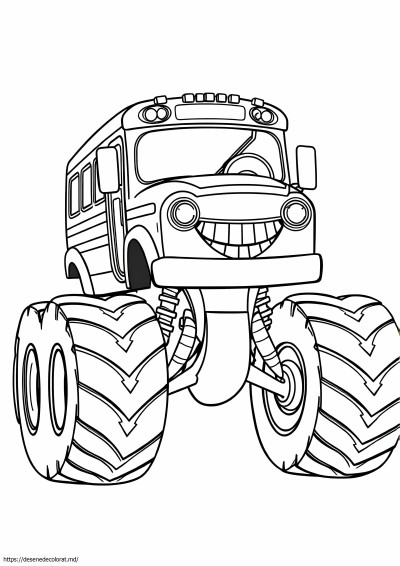 Autobuz școlar camion monstru