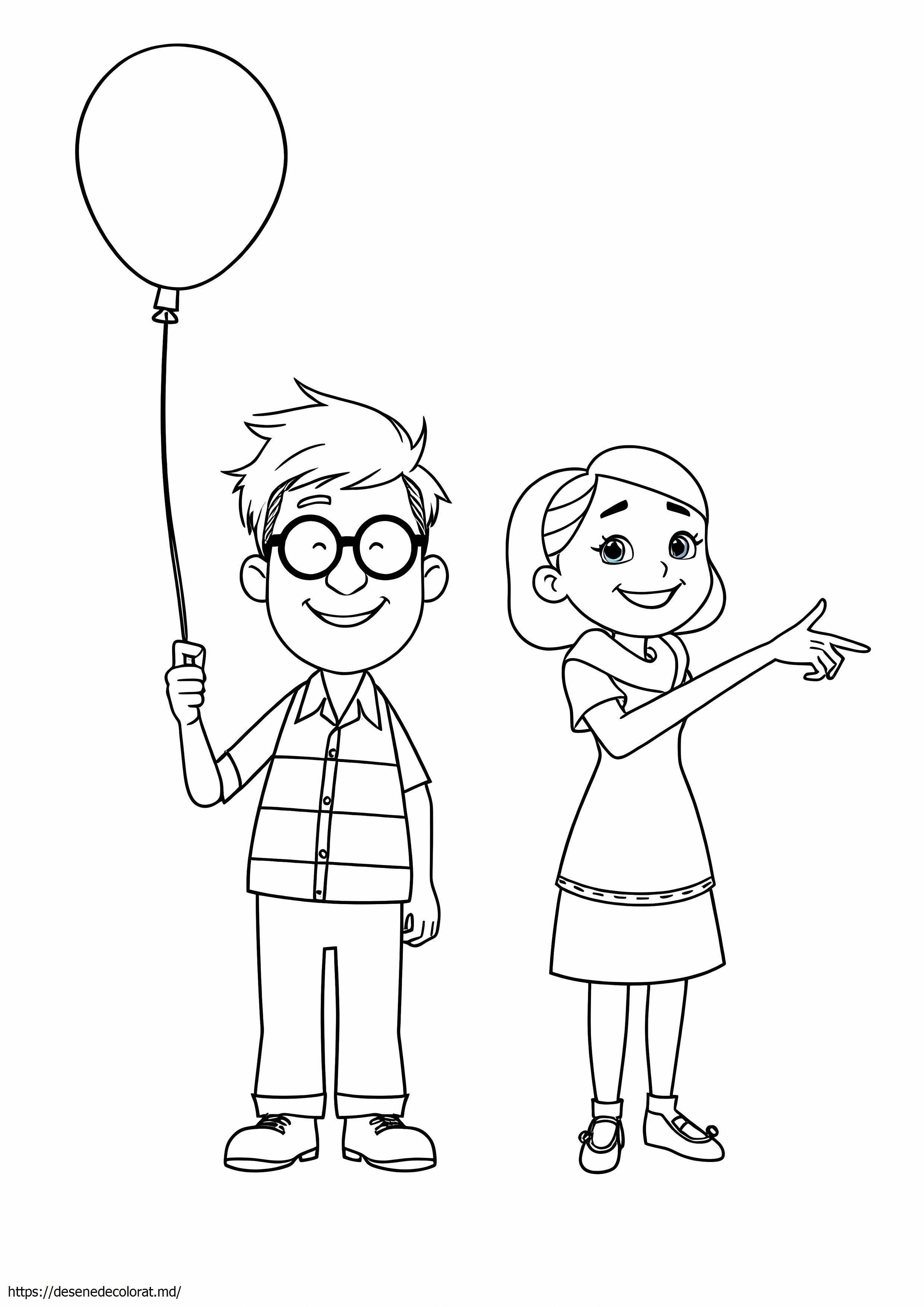 Desenând pe Carl și Ellie