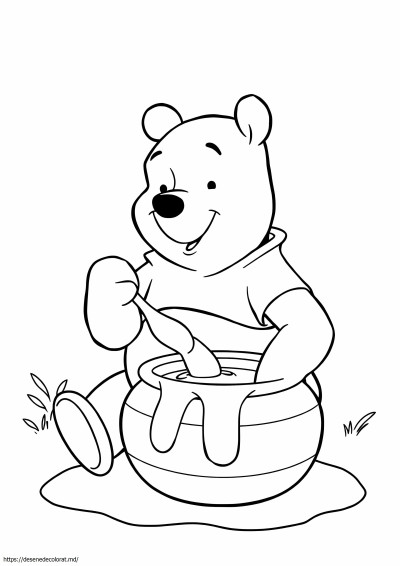 Winnie the Pooh mănâncă miere