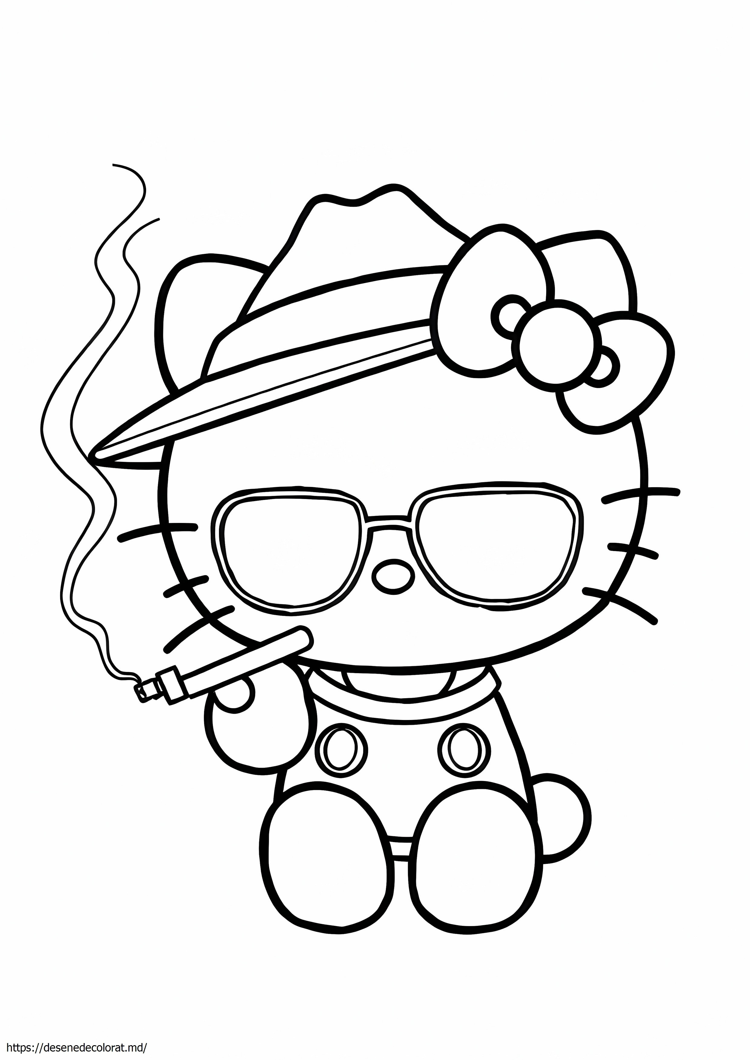 Hello Kitty fumează