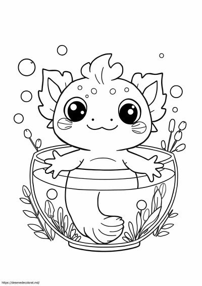 Adorabil axolotl kawaii