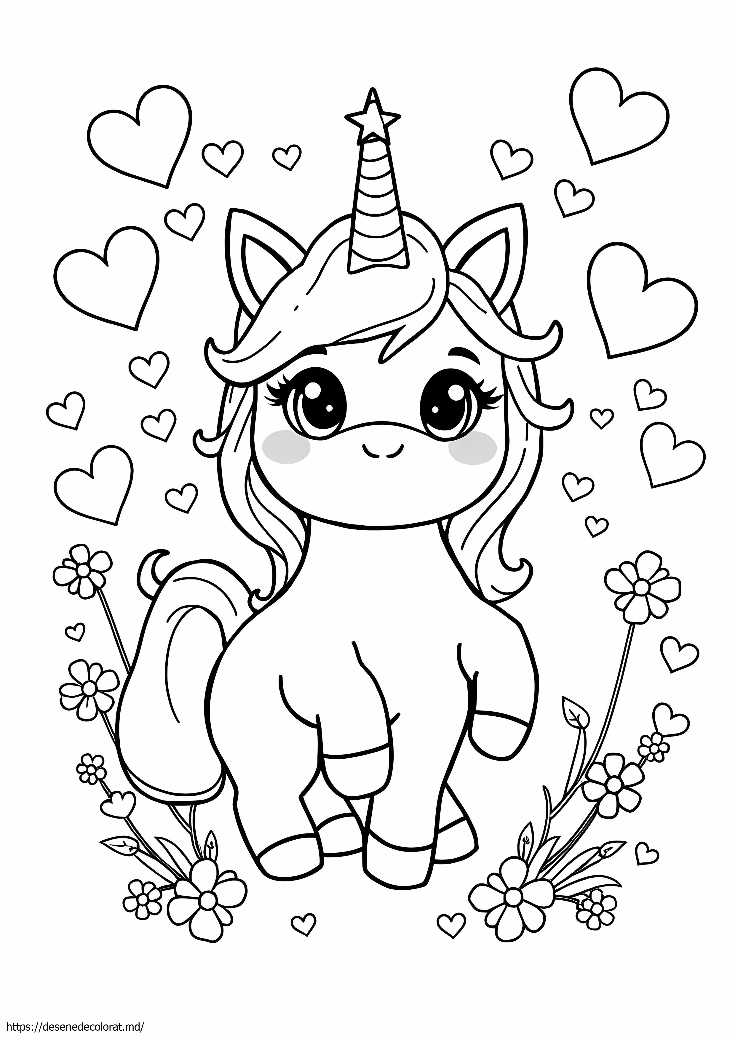 Pisică drăguță unicorn kawaii