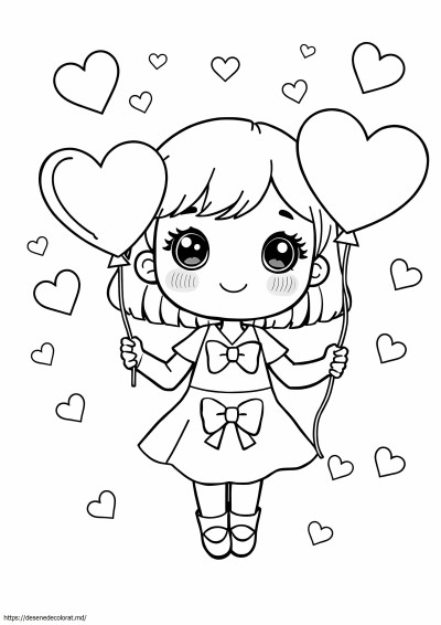 Fată drăguță kawaii