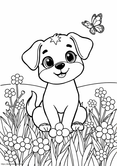 Drăguț câine kawaii