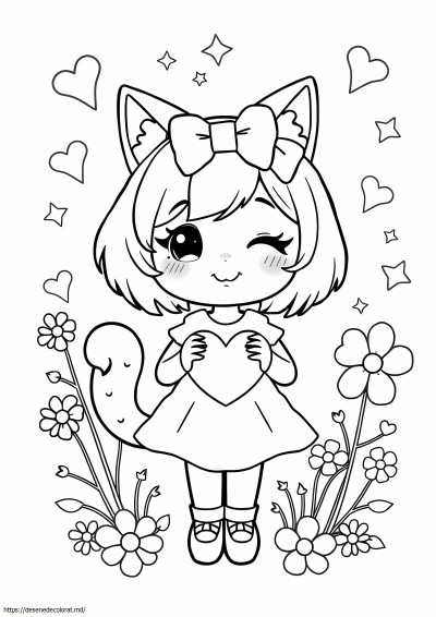 Fata pisica kawaii