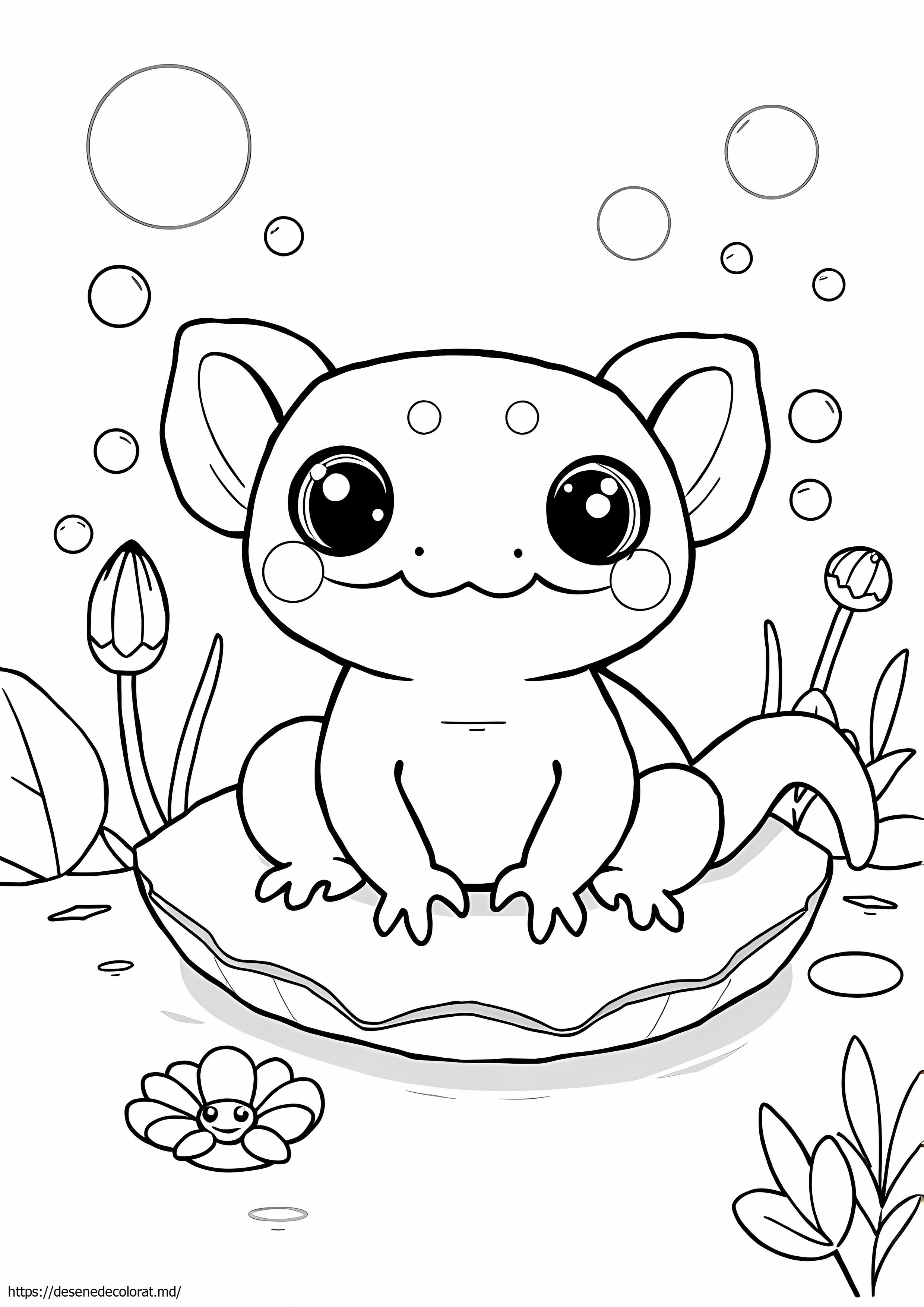 Axolotl drăguț kawaii
