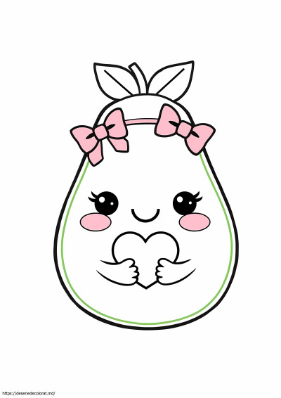 Avocado drăguț kawaii