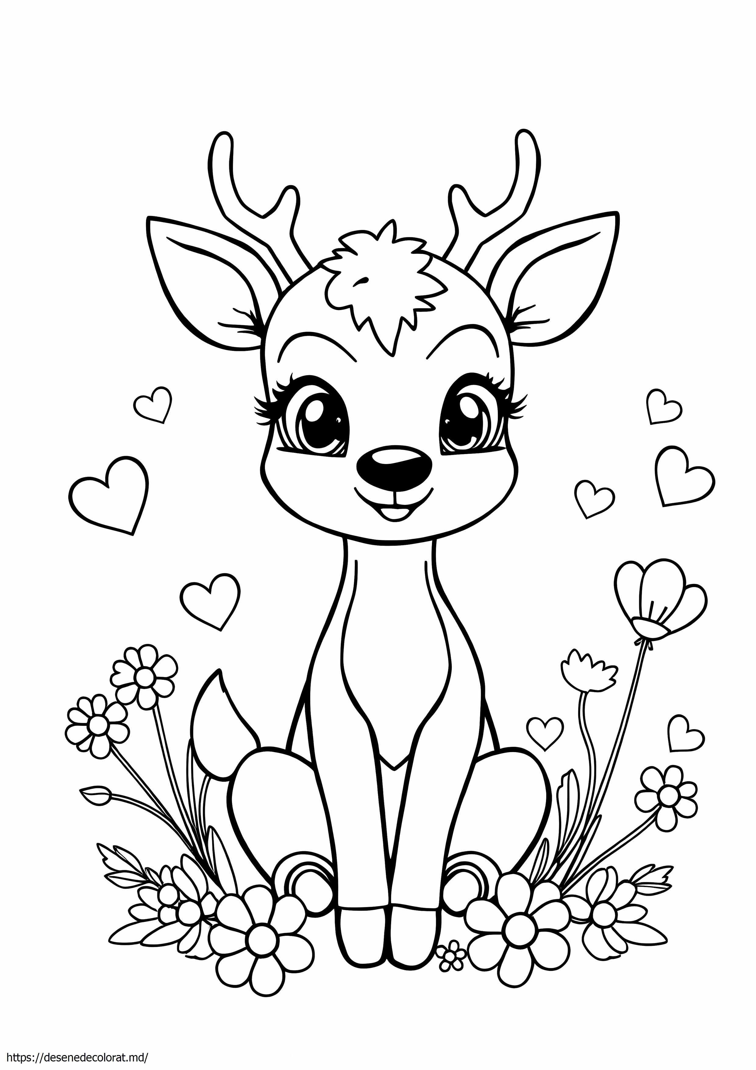 Drăguț pui de căprioară kawaii