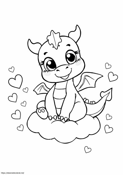 Drăguț baby dragon kawaii