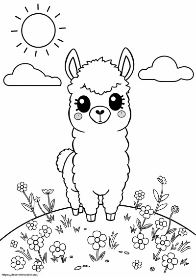 Lamă drăguță kawaii
