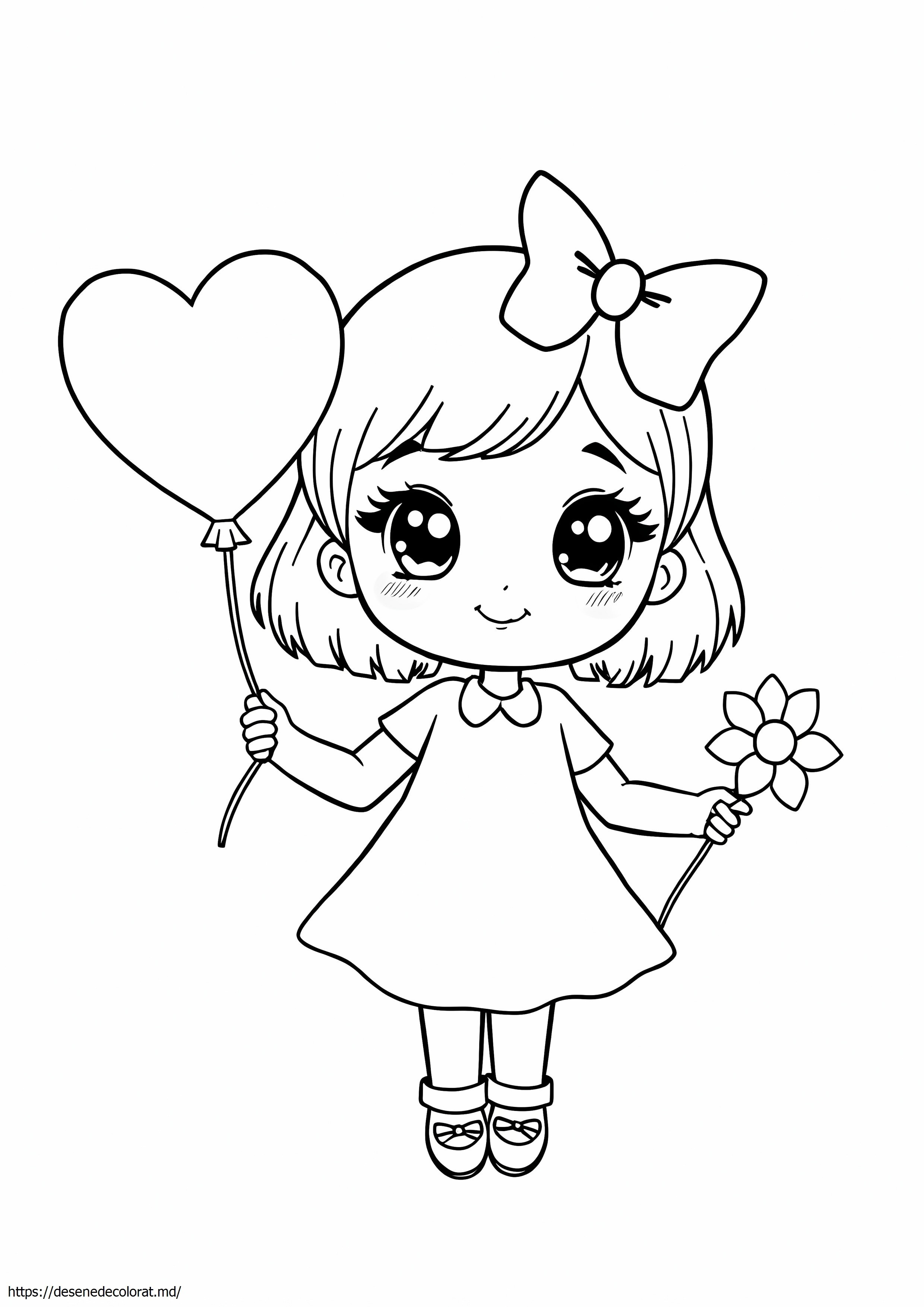Fată drăguță kawaii