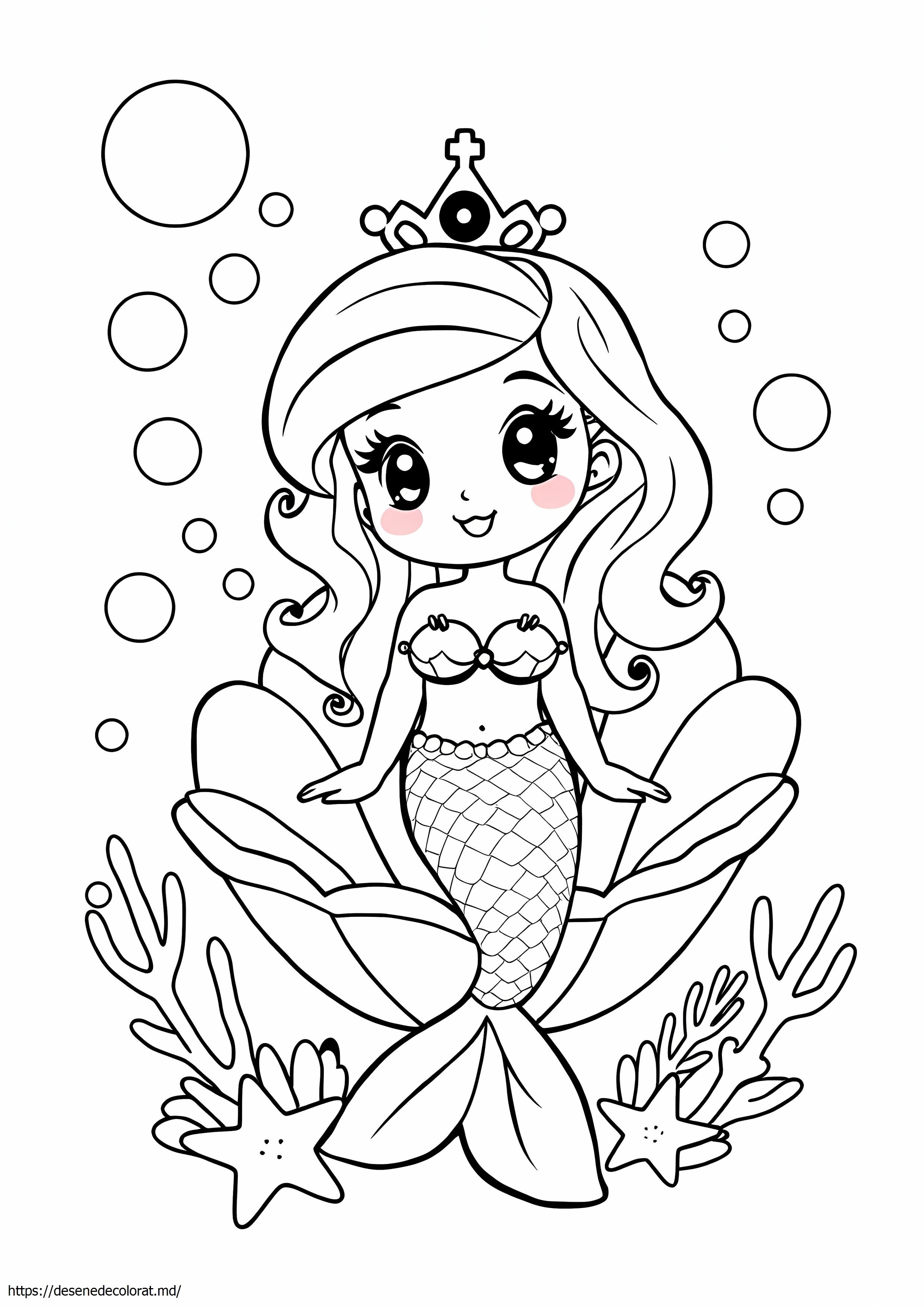 Sirenă drăguță kawaii