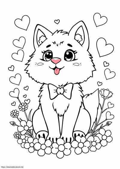 Lup drăguț kawaii