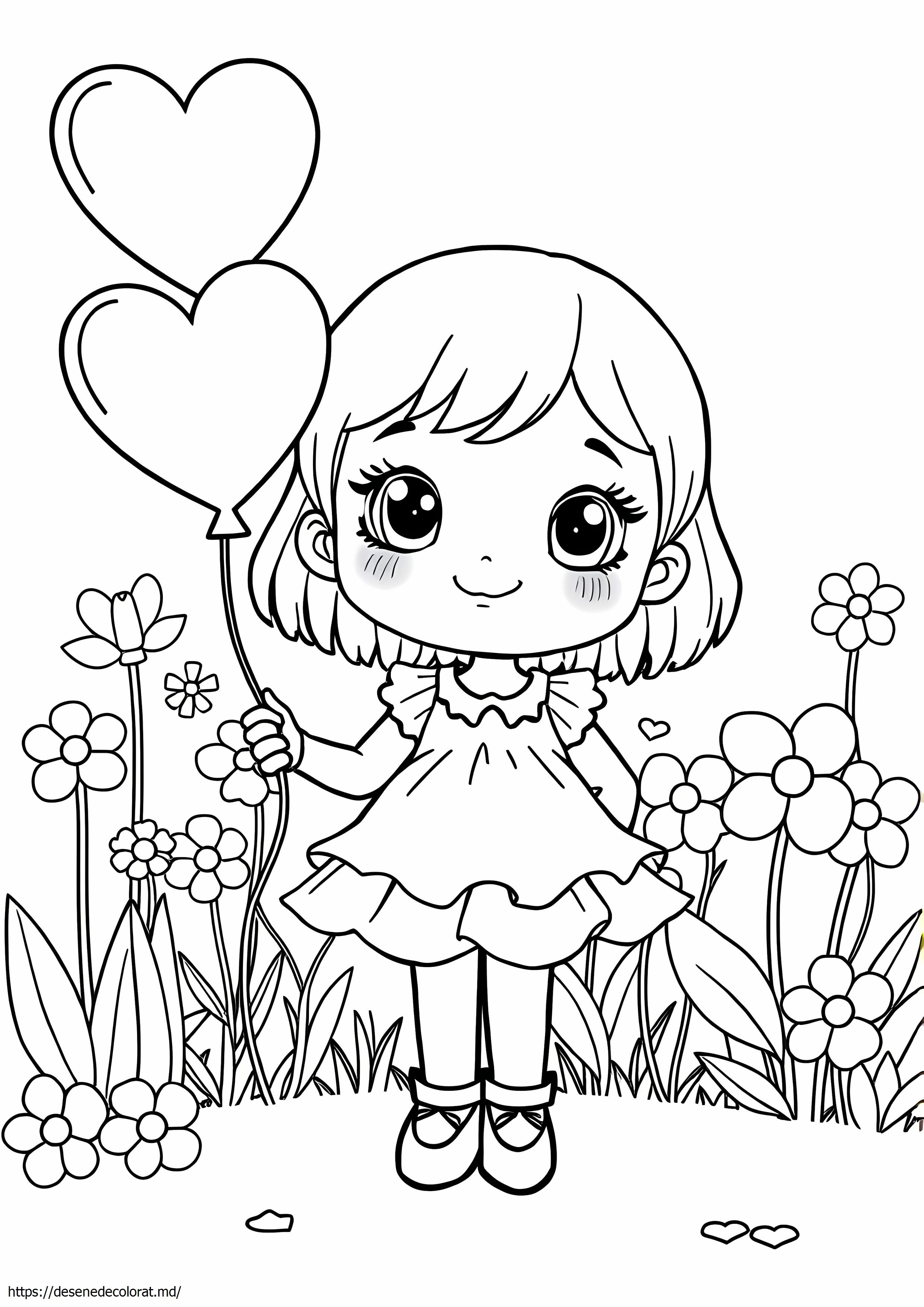 Desenează kawaii o fată atât de drăguță