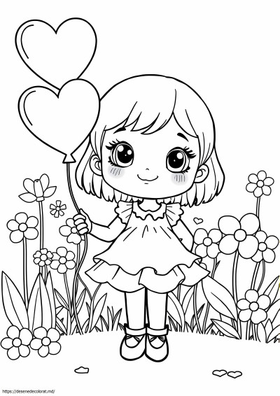 Desenează kawaii o fată atât de drăguță