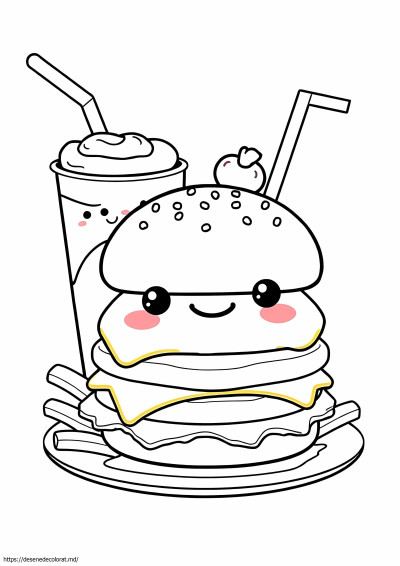 Kawaii fast food mâncare drăguță