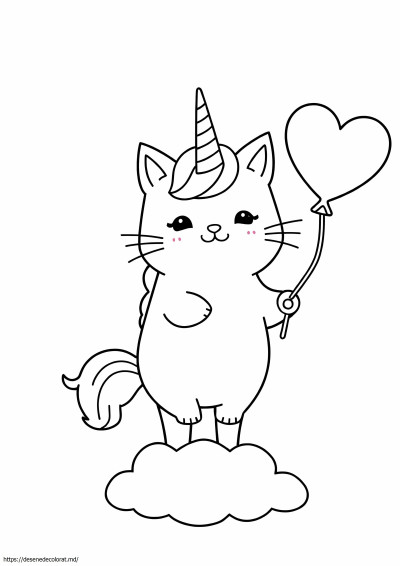 Pusheen drăguț unicorn kawaii