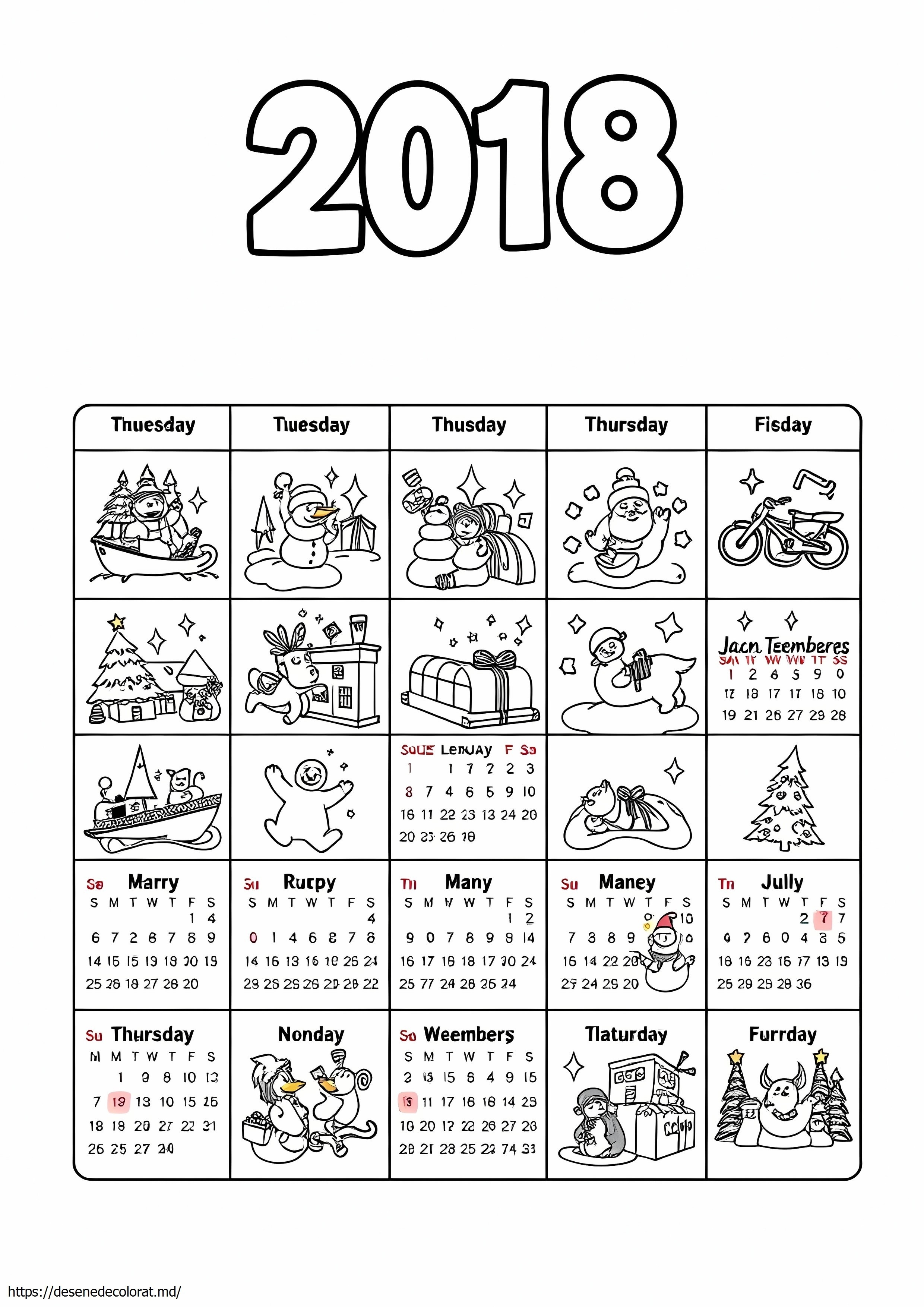 2018 clendar