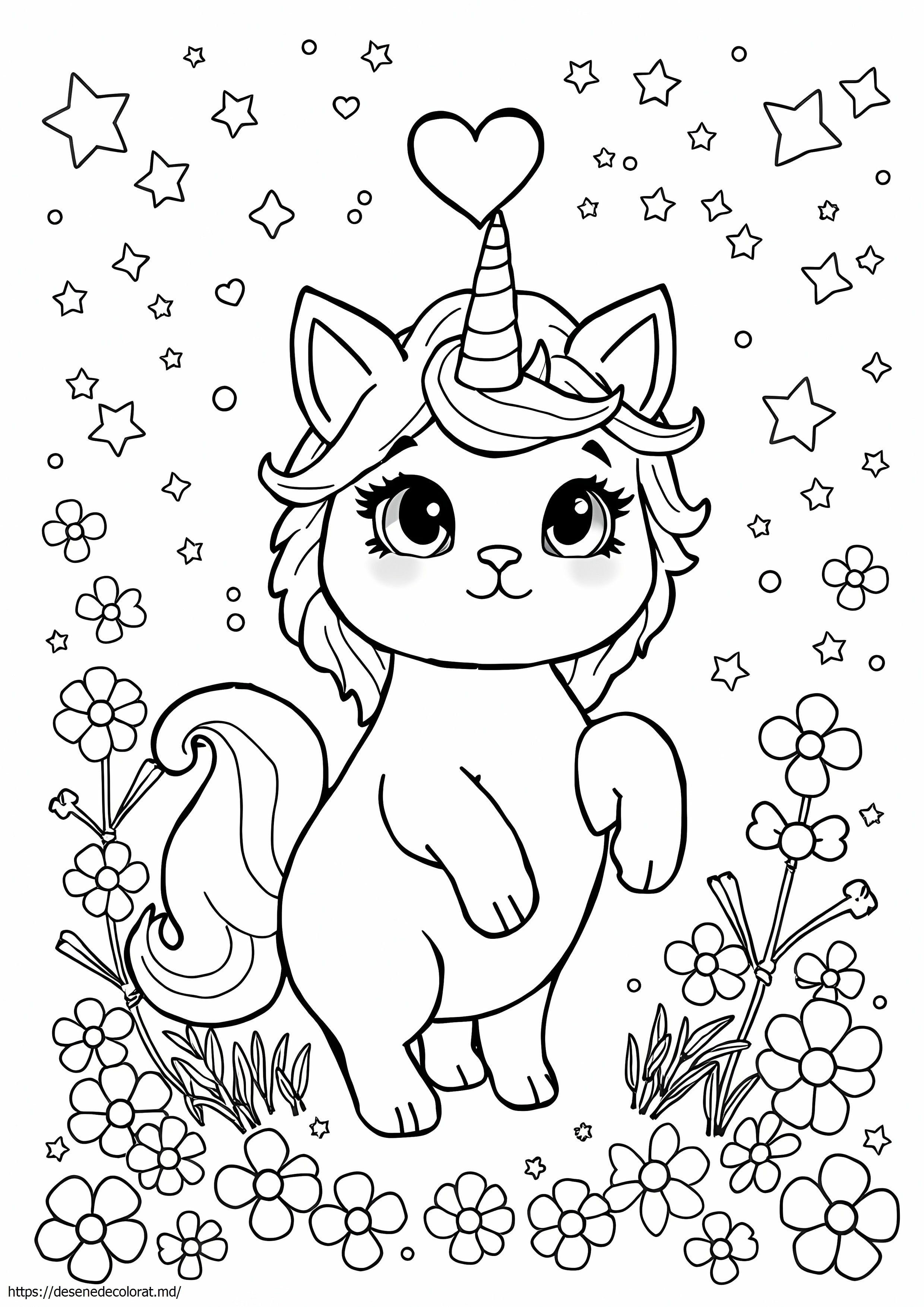 Pisica unicorn kawaii