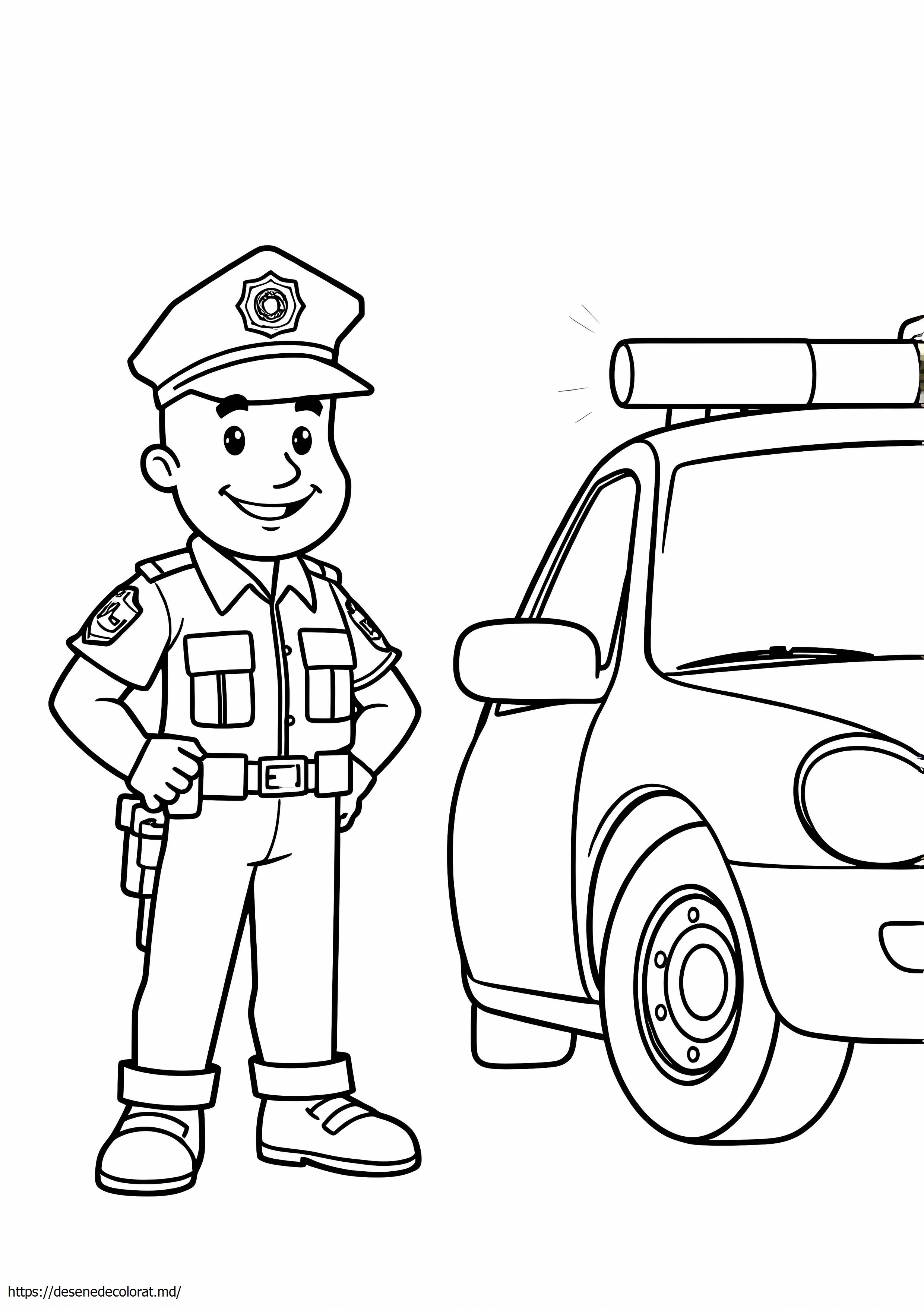 Polițist mașină de poliție