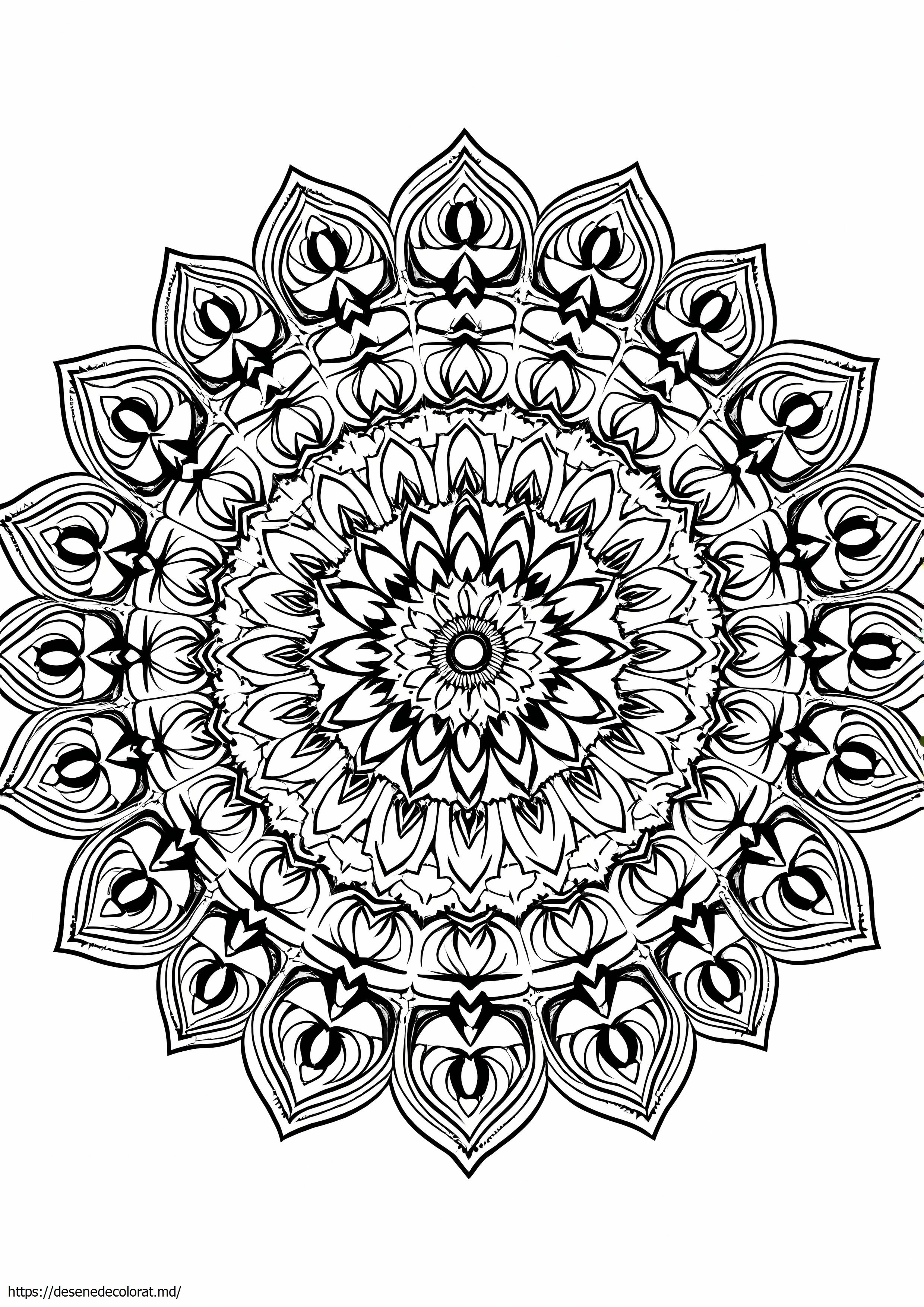 Mandala complicată dificilă