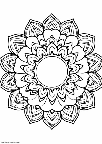 Mandala de flori dificila