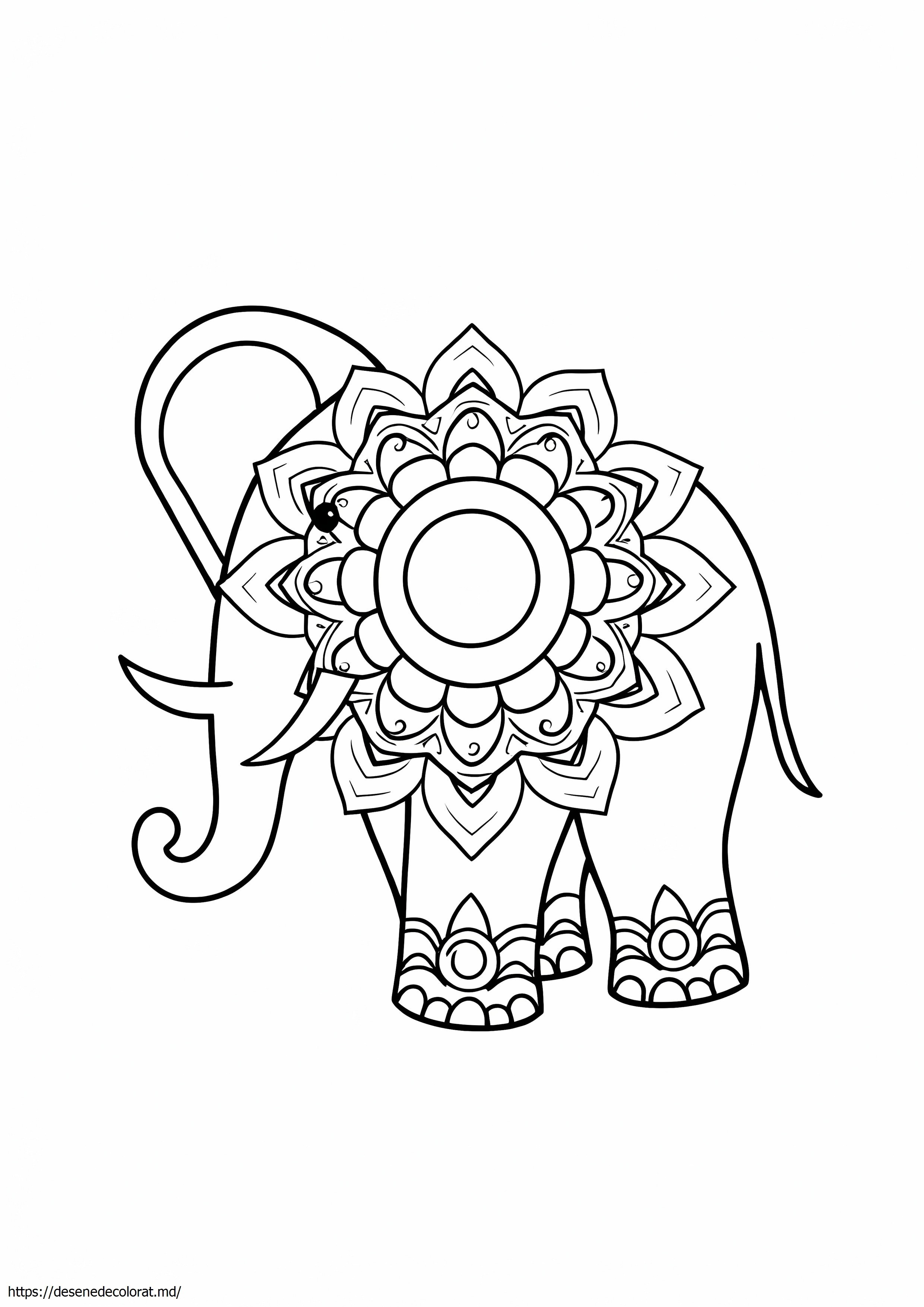 Mandala elefant usoara