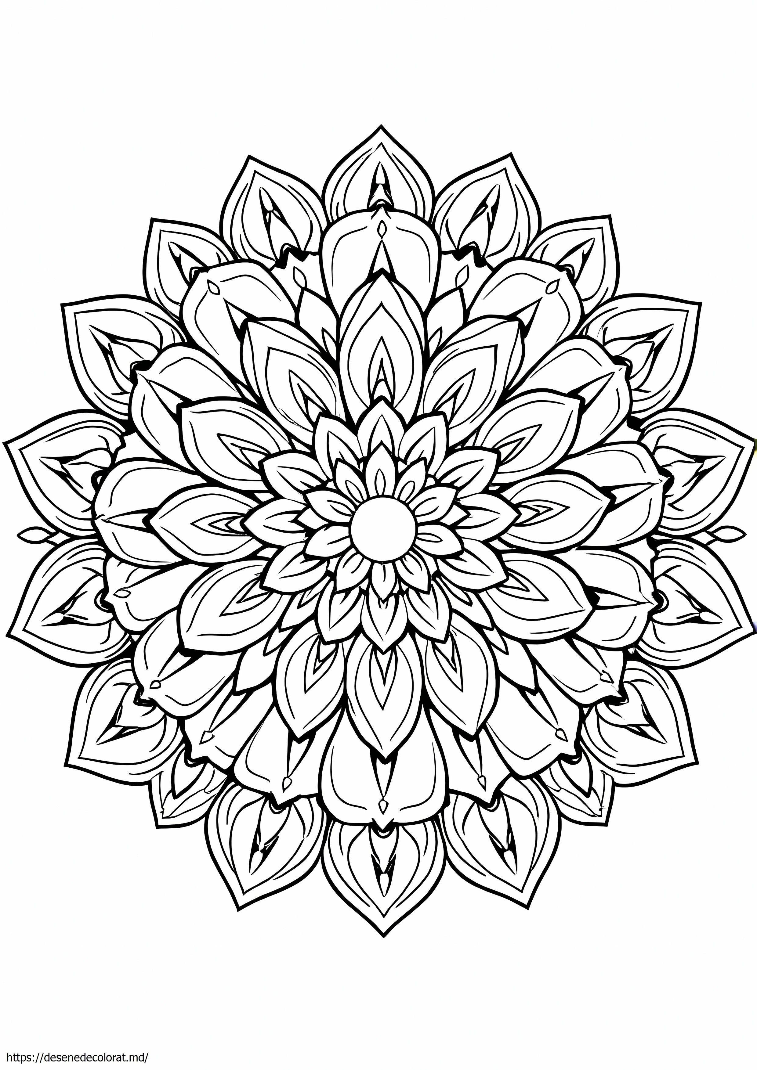 Mandala de flori intreaga pagina
