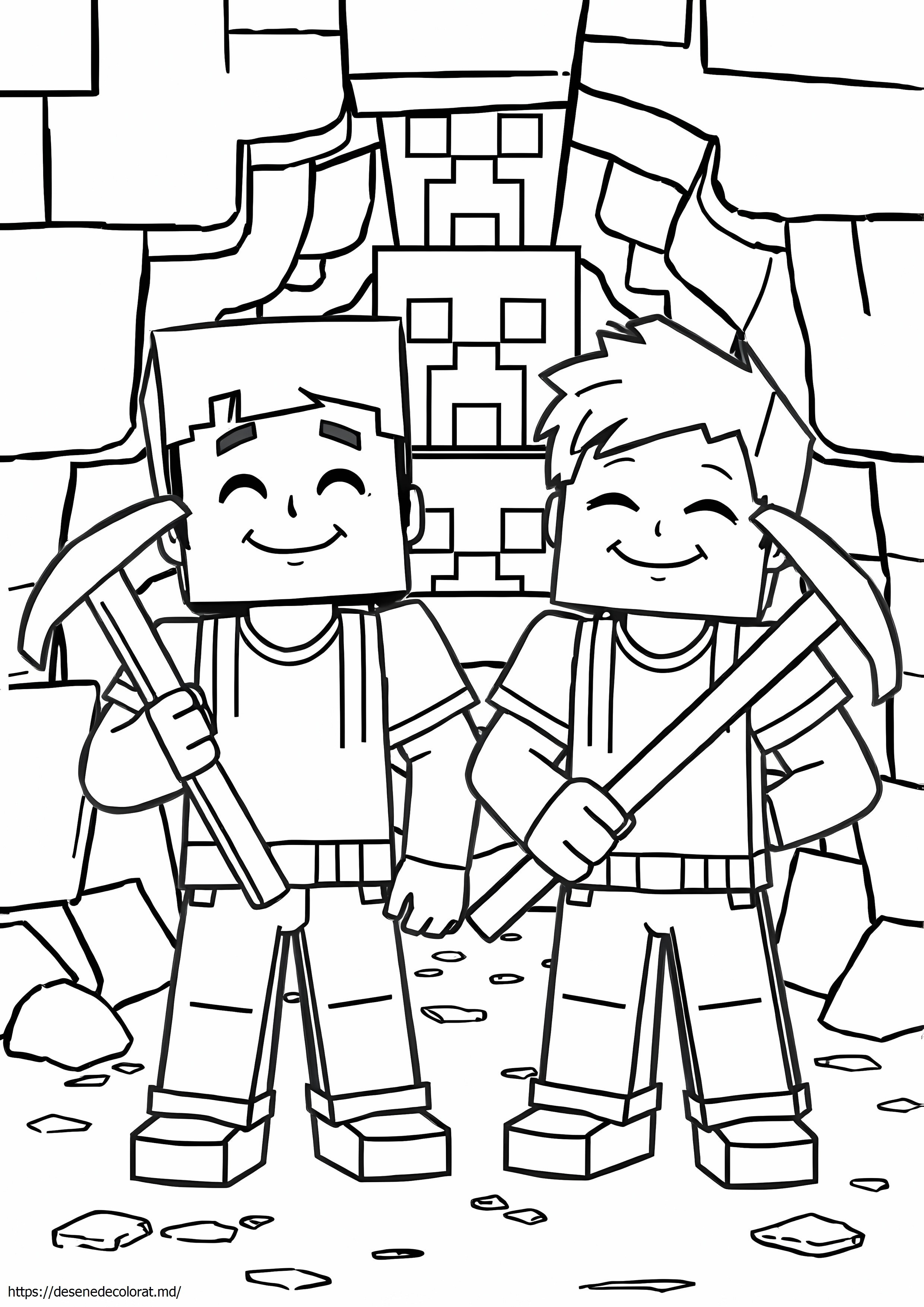 Steve și alex minecraft