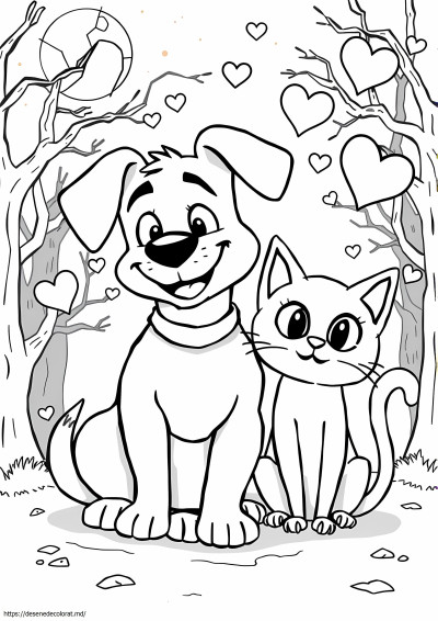 Câine desene animate pisică groază