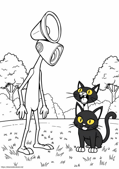 Cap de sirenă vs pisica de desene animate