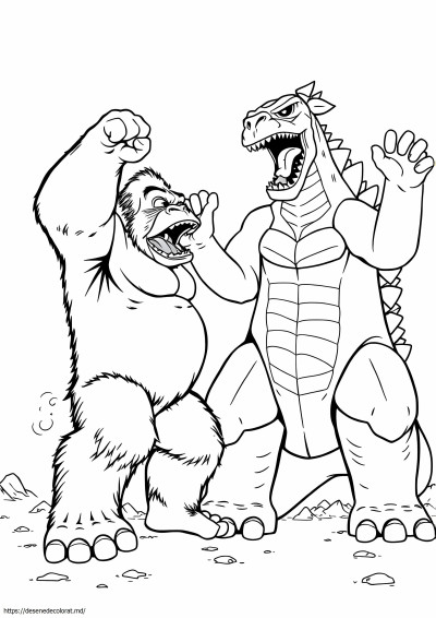 King Kong luptă împotriva lui Godzilla