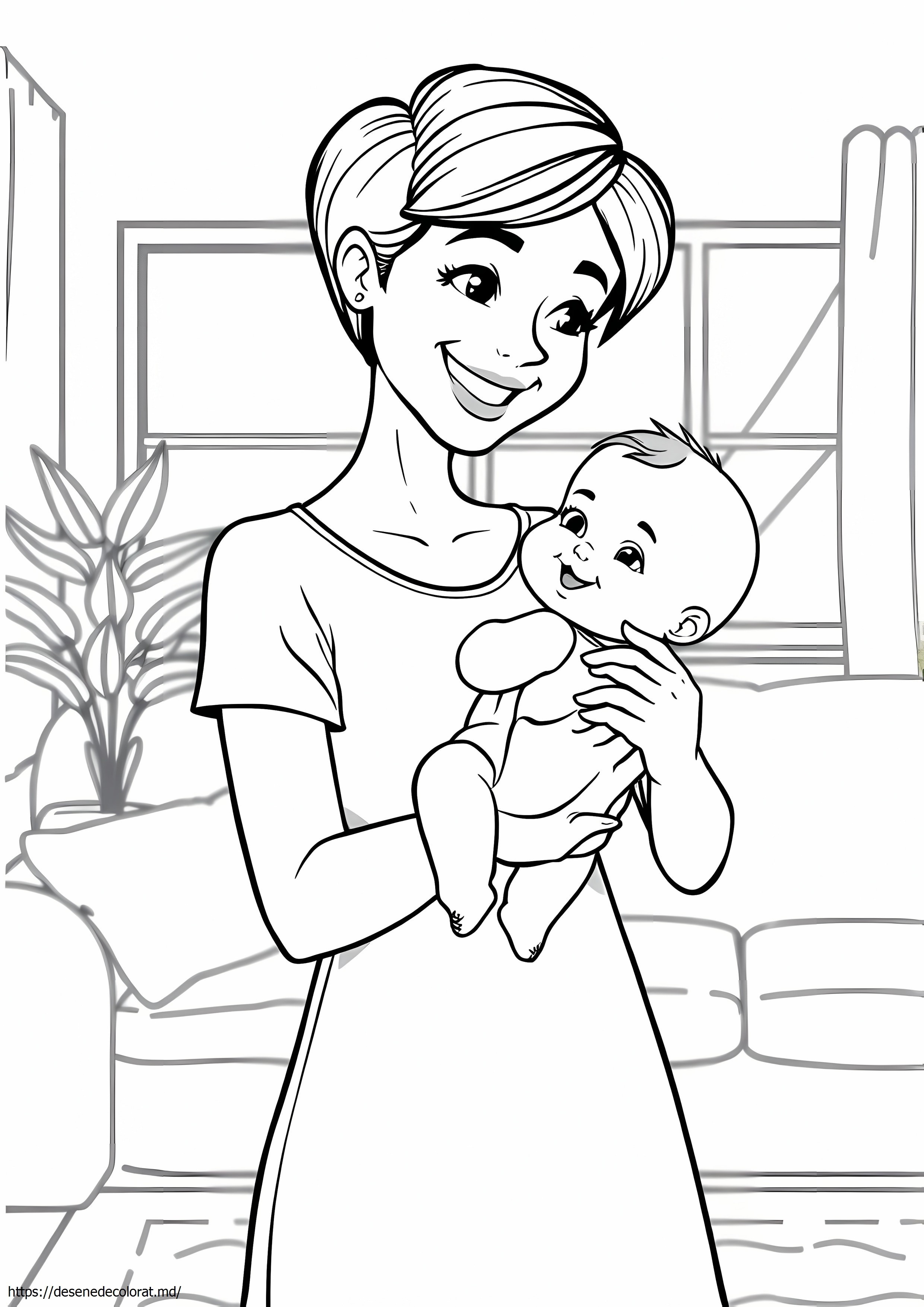 Mama care tine copilul in brate