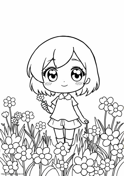 Fată anime chibi kawaii