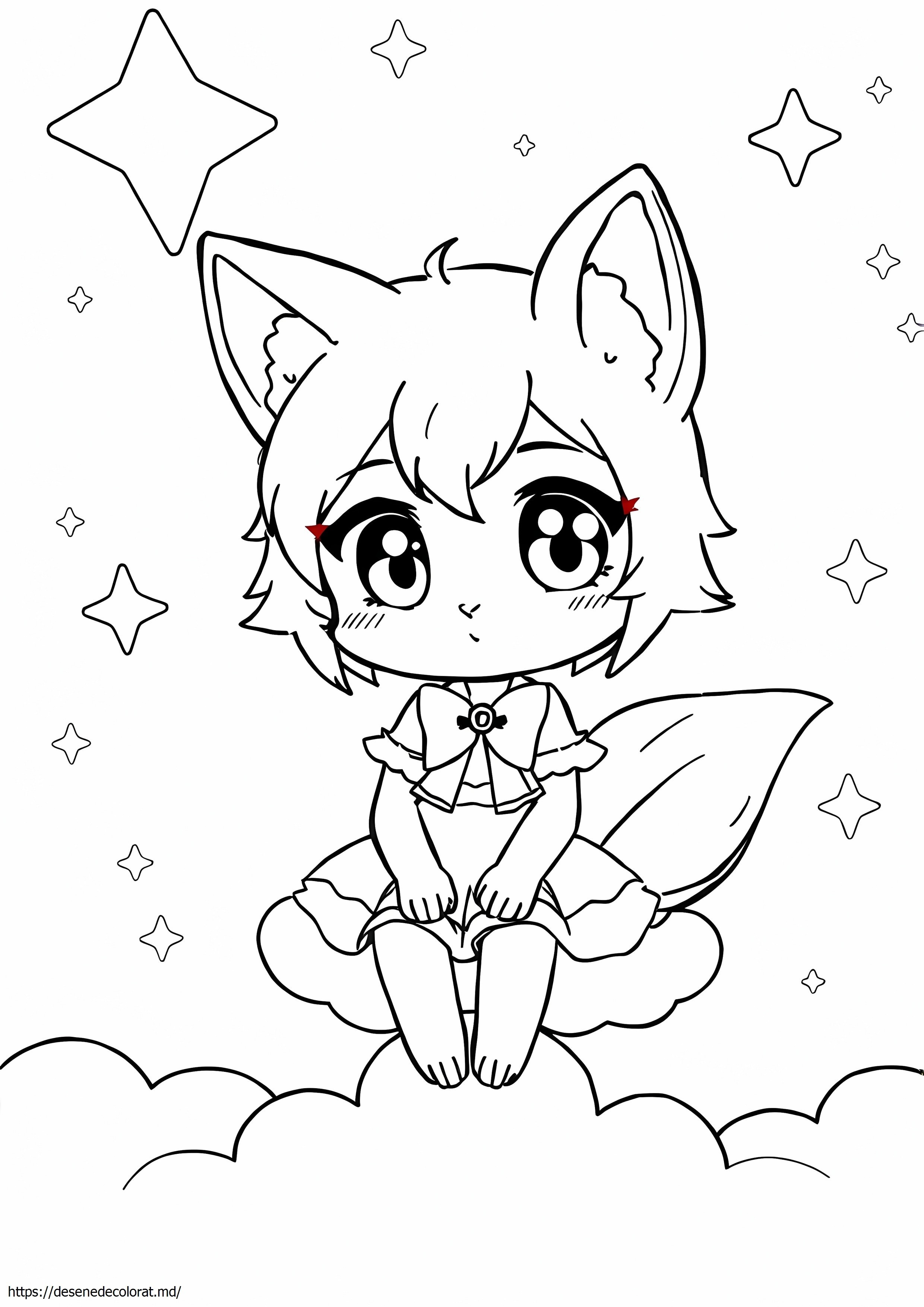 Chibi Wolf anime girl