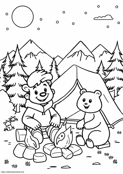 Camper fericit