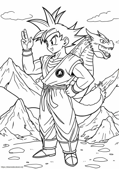 Dragon ball z alb-negru